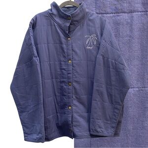 Amuse Society Beach Vida Bling Blue Quilted Cotton Jacket Oversized Size L / XL